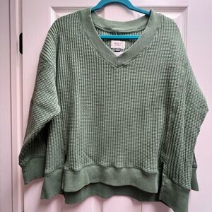 American Eagle Outfitters Sage V-Neck Sweater